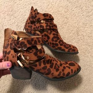 Cheetah booties
